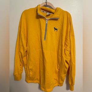 Victoria’s Secret Pink lightweight sweatshirt. Gold & Black